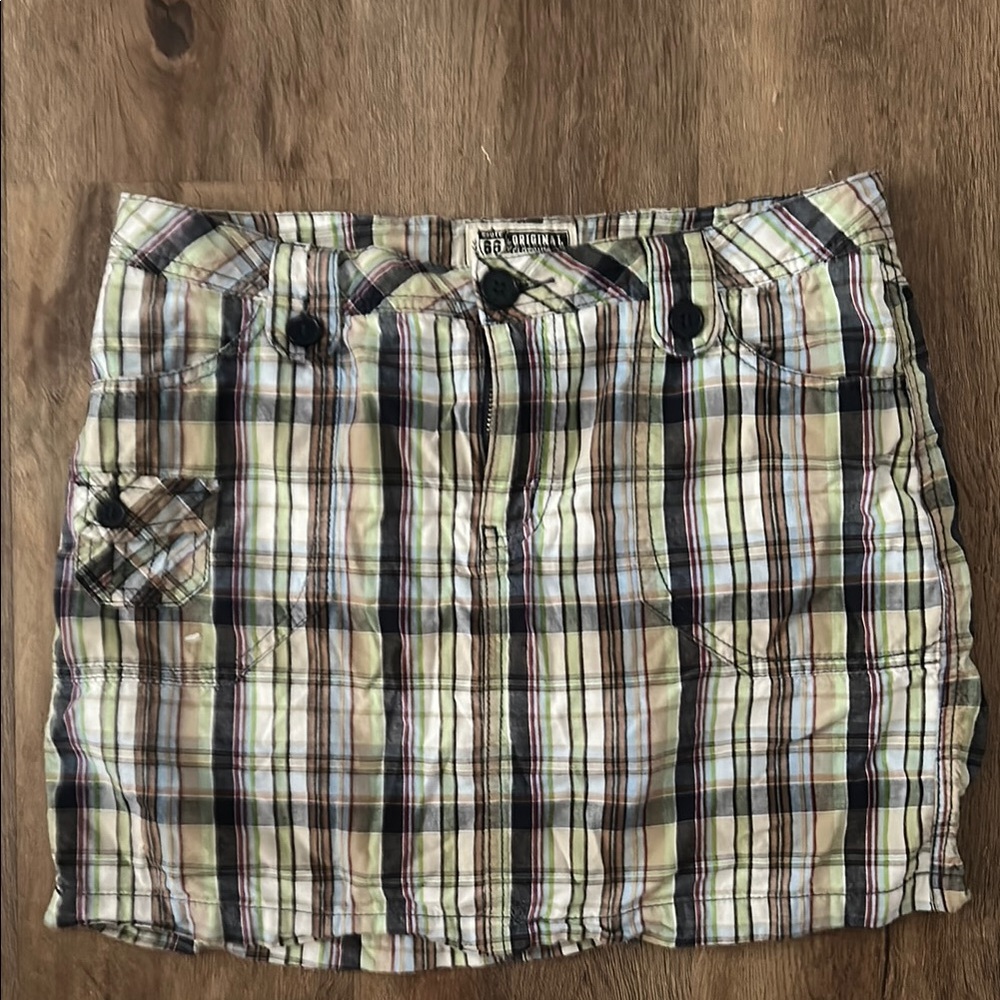 Route 66 Black and White Mini Pencil Skirt